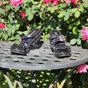 Harley-Davidson Leather Stud Heel Sandles Size 7.5